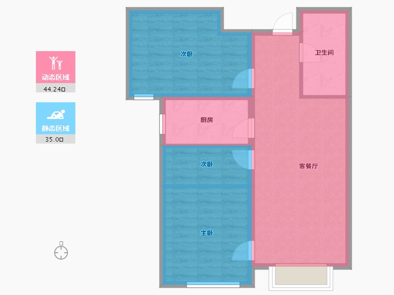 河北省-保定市-长城家园幸福玖里-71.20-户型库-动静分区