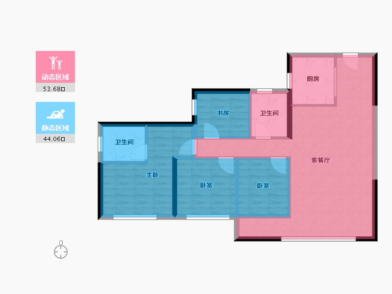 福建省-厦门市-中海环东时代-88.05-户型库-动静分区