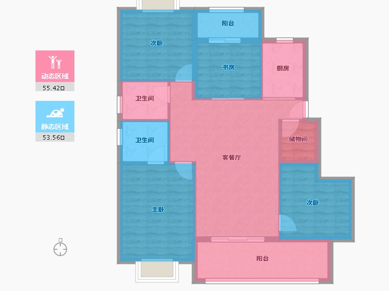 福建省-宁德市-建发书香府邸-98.41-户型库-动静分区