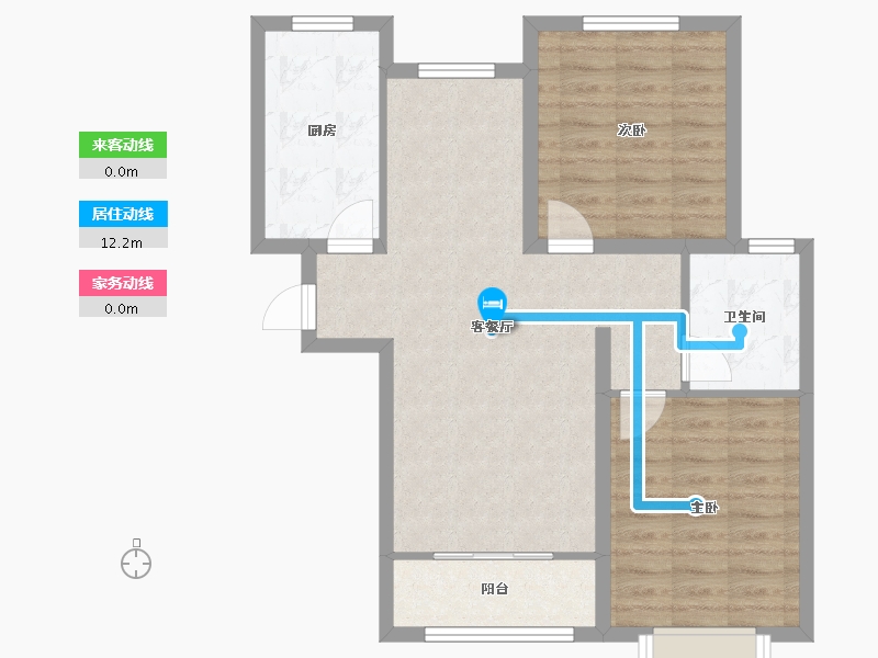 河北省-保定市-长城家园幸福玖里-71.20-户型库-动静线