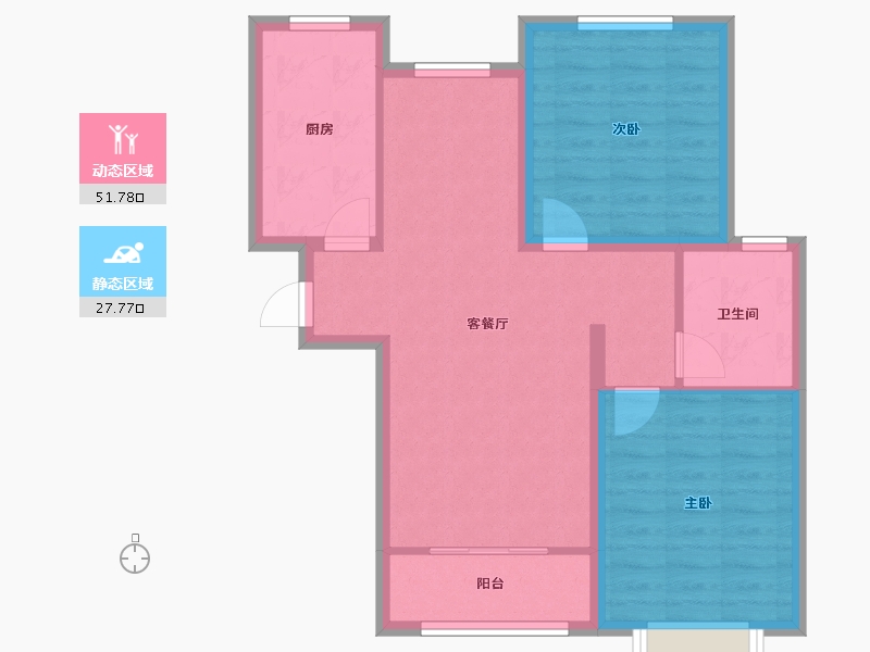 河北省-保定市-长城家园幸福玖里-71.20-户型库-动静分区