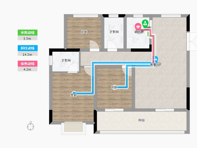 四川省-自贡市-公园锦华-87.21-户型库-动静线