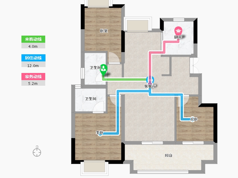 江西省-南昌市-远洋靖淞·云璟-83.65-户型库-动静线