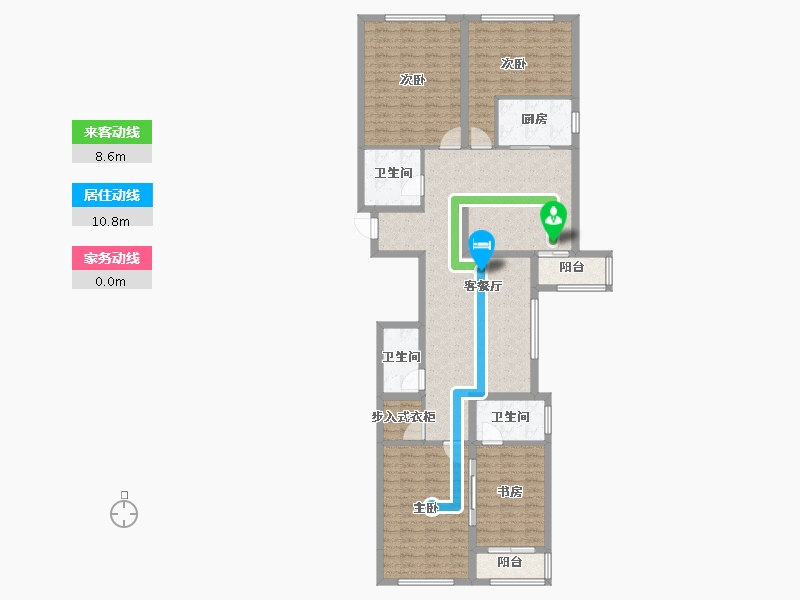 河北省-保定市-朝阳花园A区-131.56-户型库-动静线