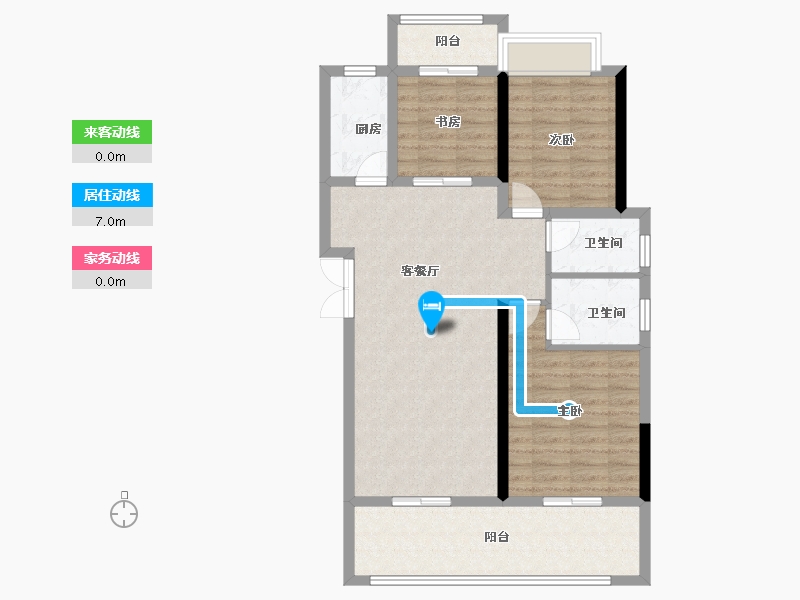 海南省-三亚市-三亚·一山湖-90.39-户型库-动静线