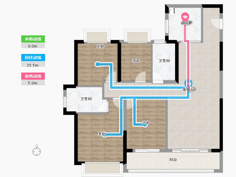 江苏省-南京市-中劲·山语春风-103.20-户型库-动静线