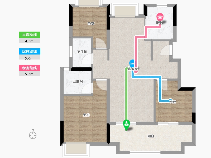 江西省-南昌市-远洋靖淞·云璟-77.57-户型库-动静线