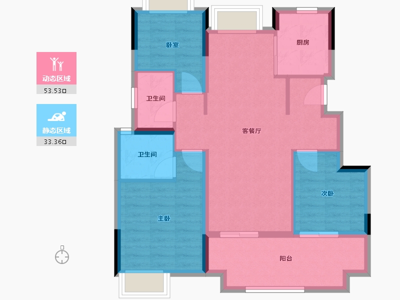 江西省-南昌市-远洋靖淞·云璟-77.57-户型库-动静分区