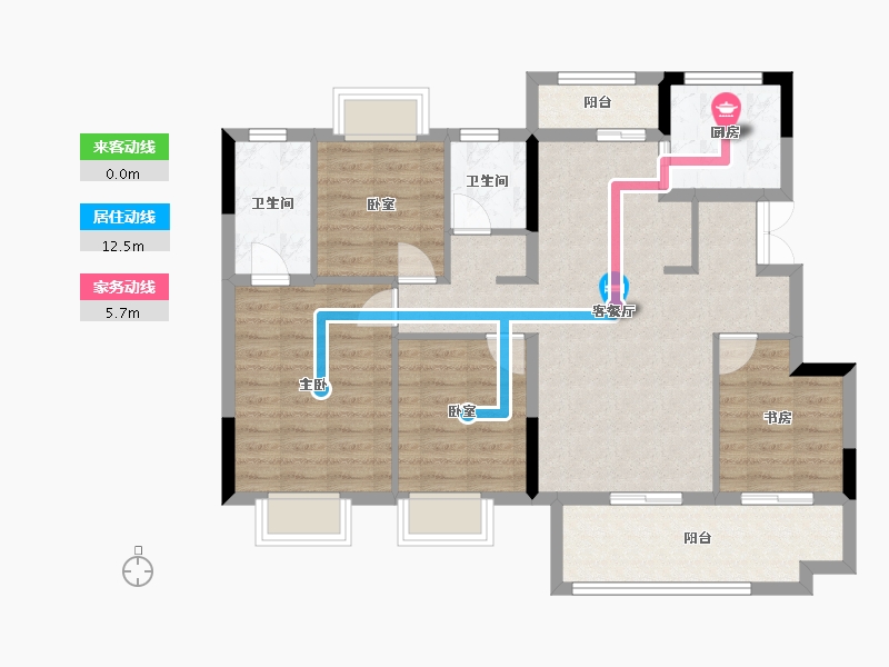 江西省-南昌市-远洋靖淞·云璟-94.40-户型库-动静线