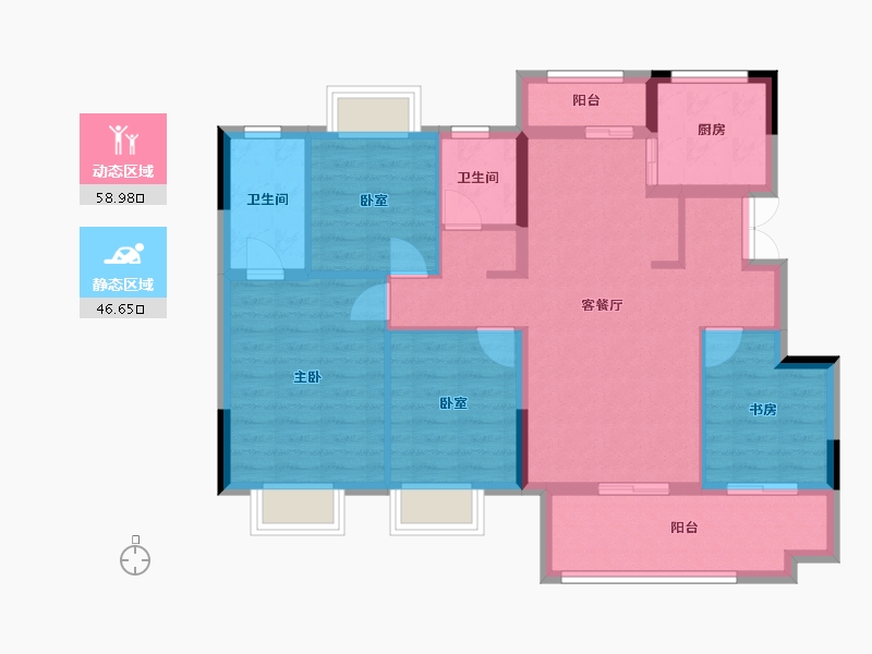 江西省-南昌市-远洋靖淞·云璟-94.40-户型库-动静分区