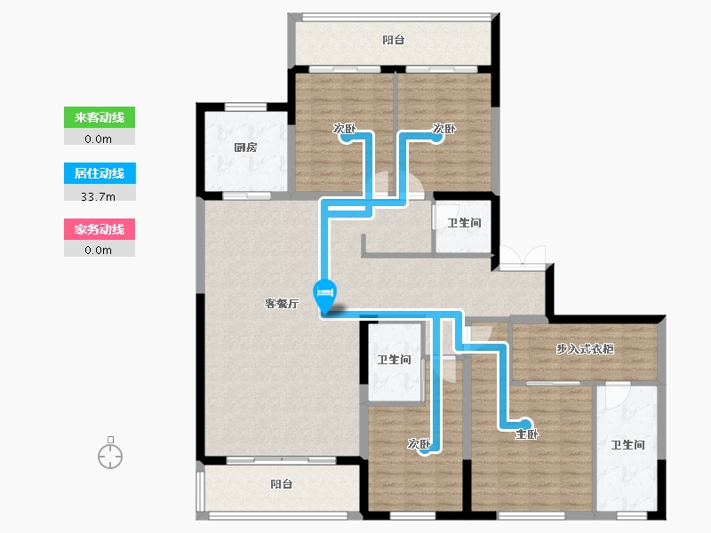 陕西省-宝鸡市-雲熙一品-148.01-户型库-动静线