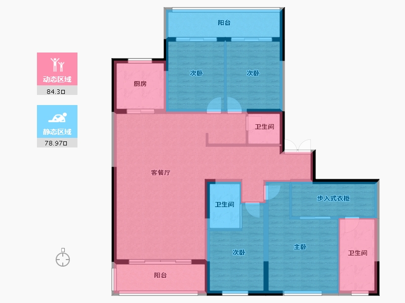 陕西省-宝鸡市-雲熙一品-148.01-户型库-动静分区