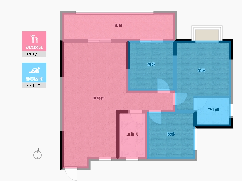 四川省-自贡市-公园锦华-80.79-户型库-动静分区