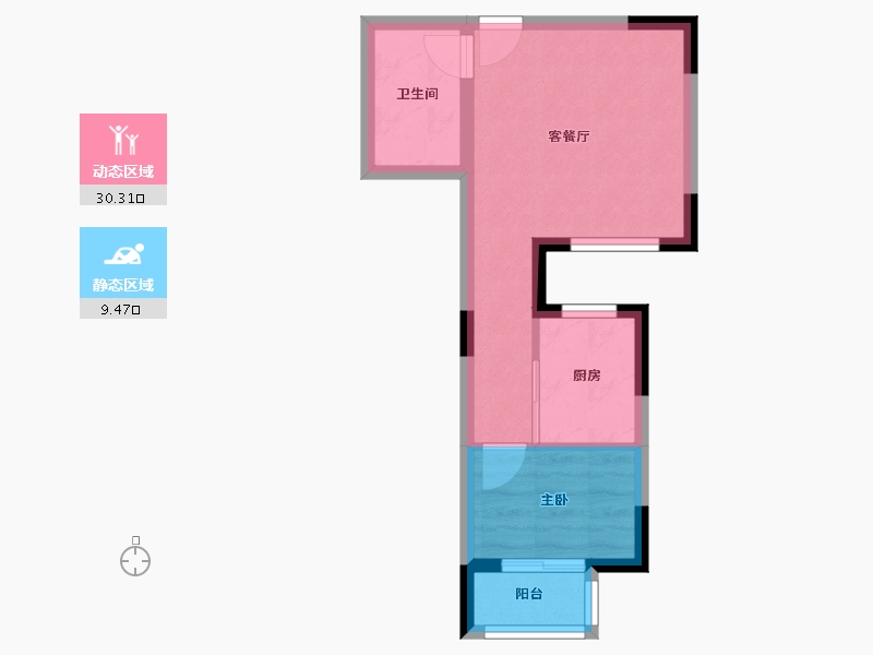 河北省-保定市-朝阳花园A区-34.71-户型库-动静分区