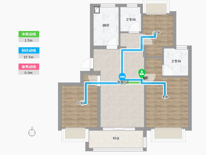 江苏省-南京市-华宇·林湖雅舍-71.20-户型库-动静线