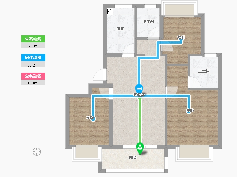 江苏省-南京市-华宇·林湖雅舍-71.20-户型库-动静线