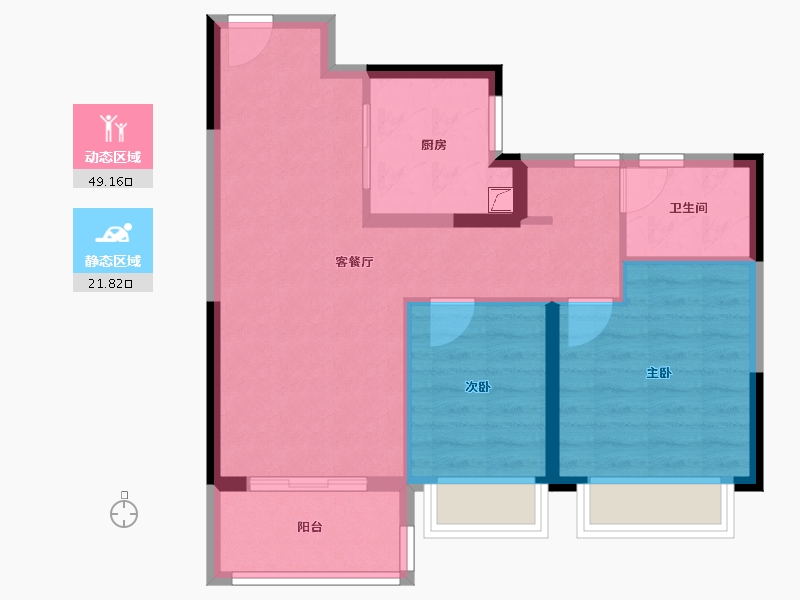 江苏省-南京市-中劲·山语春风-63.19-户型库-动静分区