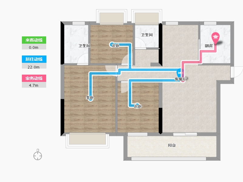 福建省-三明市-上城银座-88.68-户型库-动静线