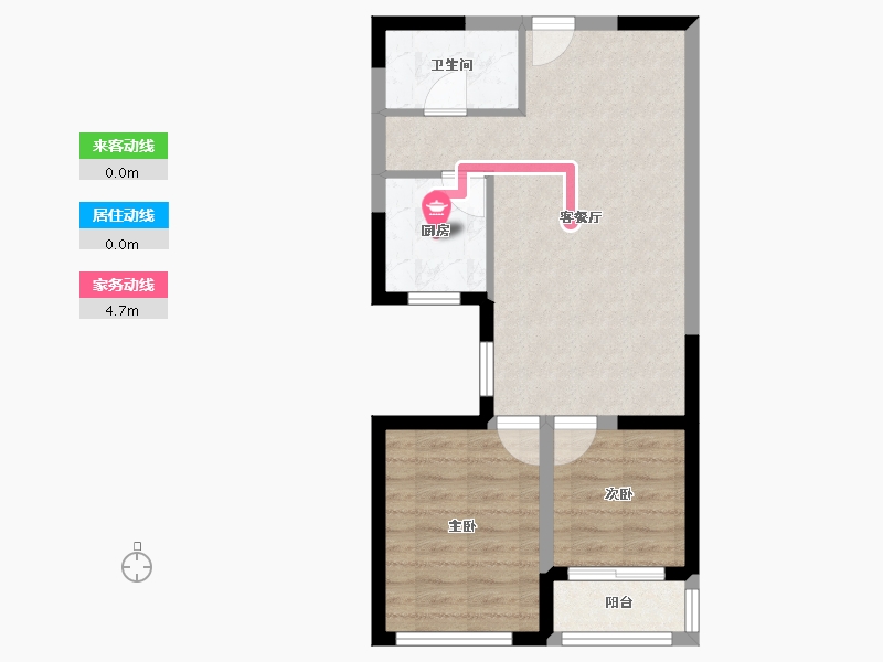 河北省-保定市-朝阳花园A区-54.83-户型库-动静线