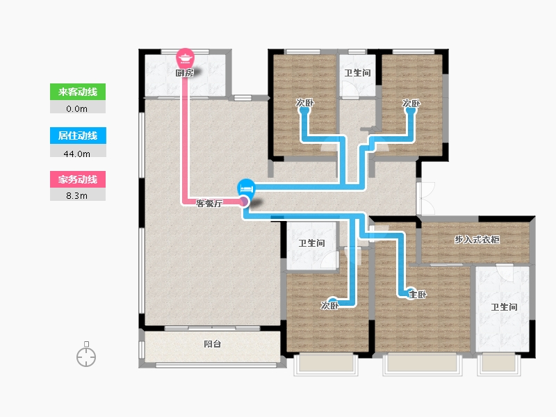 陕西省-宝鸡市-雲熙一品-192.81-户型库-动静线