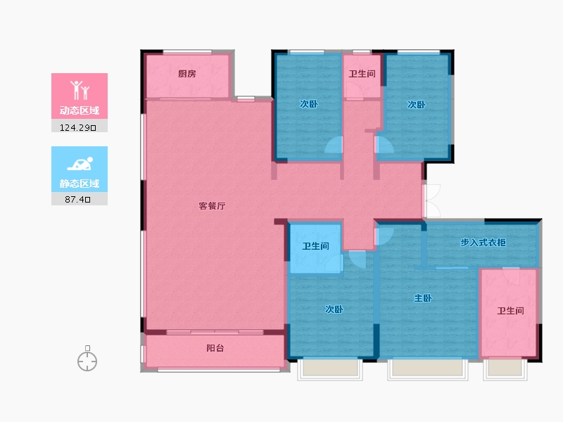 陕西省-宝鸡市-雲熙一品-192.81-户型库-动静分区