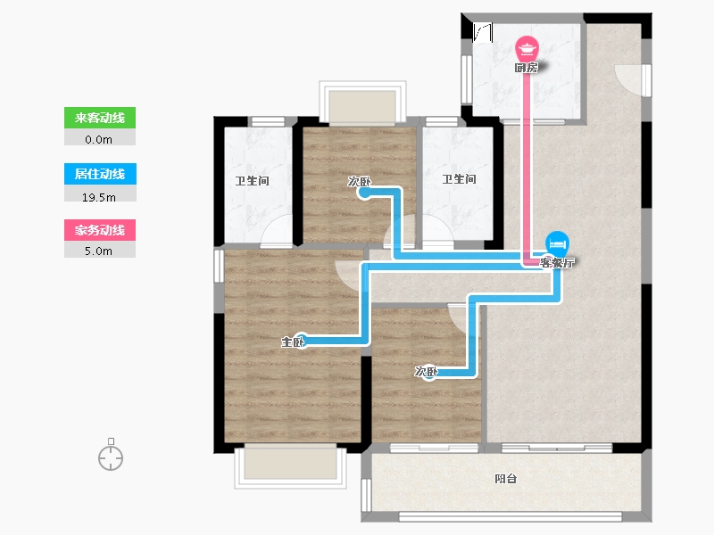 江苏省-南京市-中劲·山语春风-88.00-户型库-动静线