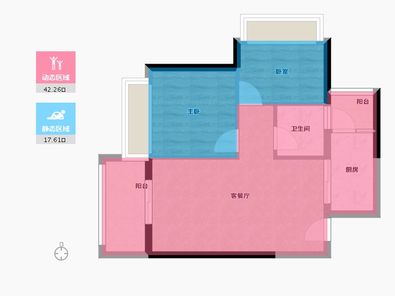 广东省-深圳市-京基智农·山海公馆-53.60-户型库-动静分区