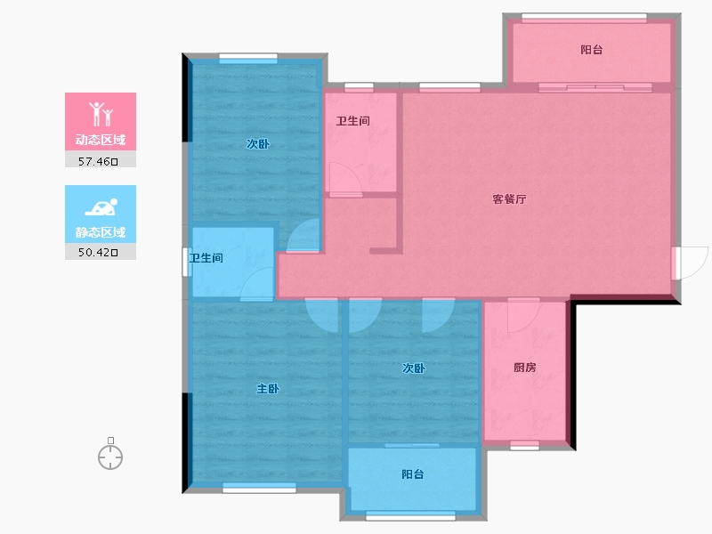 福建省-三明市-海翼江山悦-98.86-户型库-动静分区