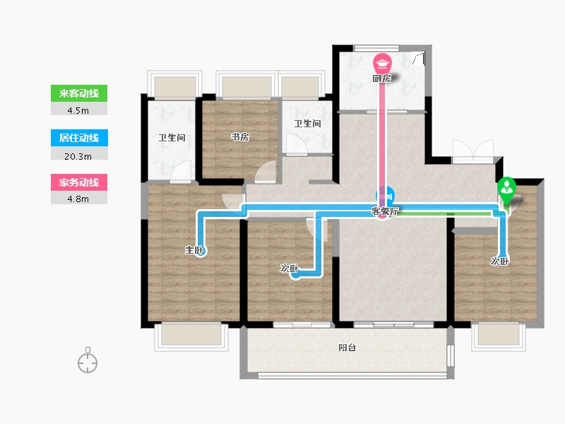 江苏省-南京市-云萃府-114.40-户型库-动静线