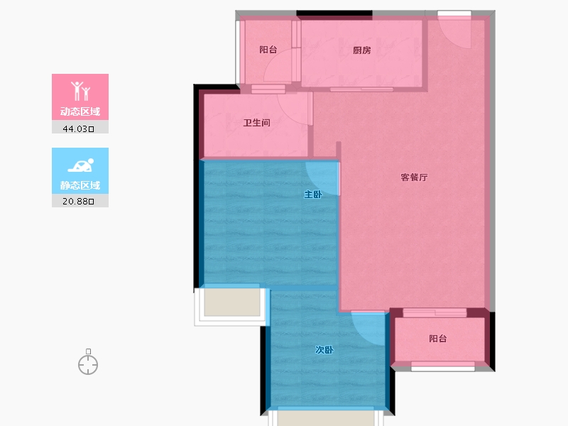 广东省-深圳市-京基智农·山海公馆-58.40-户型库-动静分区