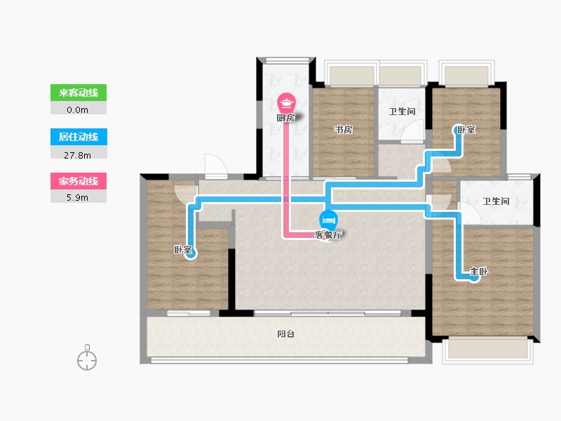 江苏省-苏州市-中建御璟峯-131.00-户型库-动静线