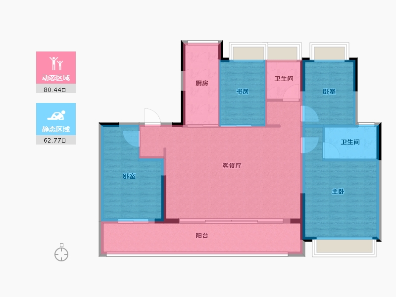 江苏省-苏州市-中建御璟峯-131.00-户型库-动静分区