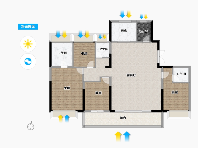 江苏省-苏州市-中建御璟峯-147.00-户型库-采光通风