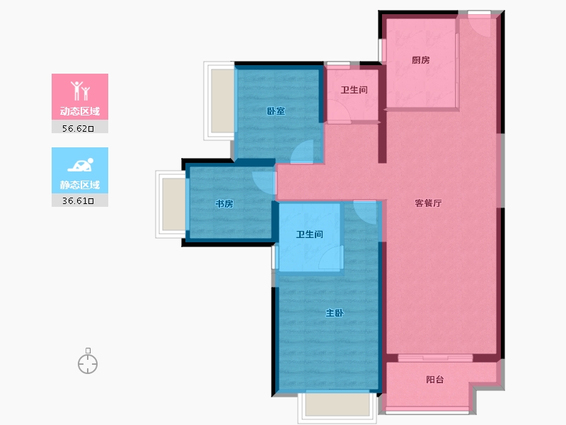 湖北省-武汉市-江印-83.20-户型库-动静分区