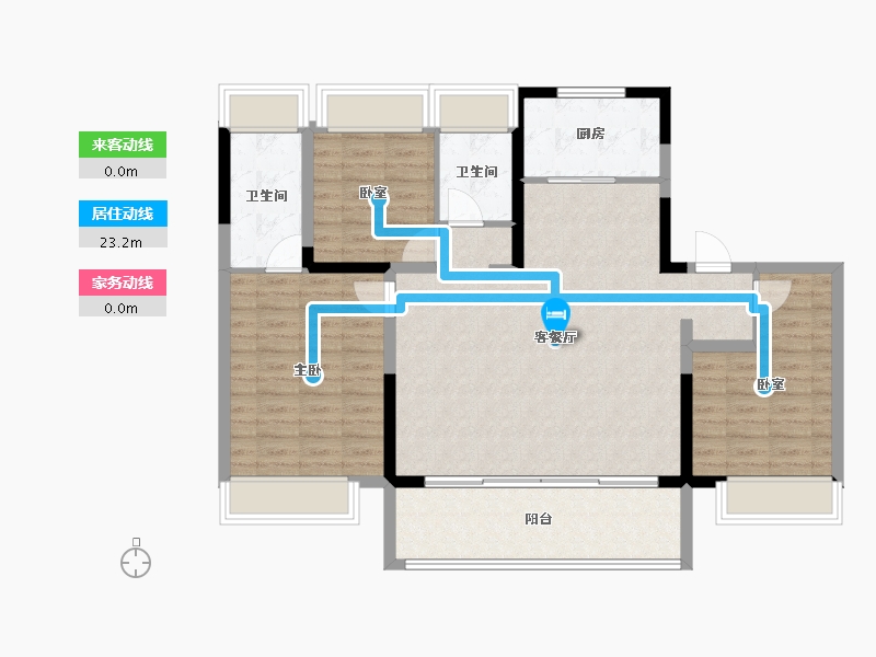 江苏省-苏州市-中建虹溪璟庭-104.00-户型库-动静线