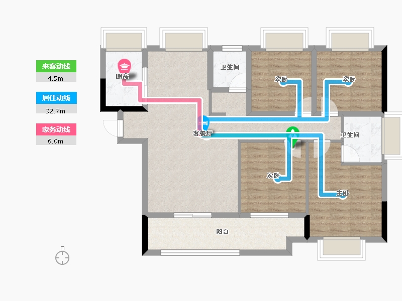 福建省-三明市-上城银座-98.07-户型库-动静线