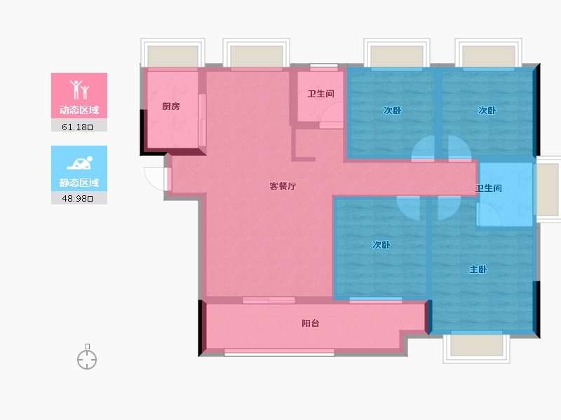 福建省-三明市-上城银座-98.07-户型库-动静分区