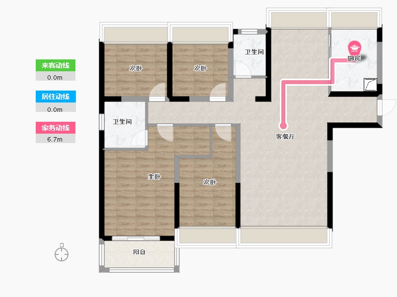 湖南省-岳阳市-天伦湖与树-114.80-户型库-动静线