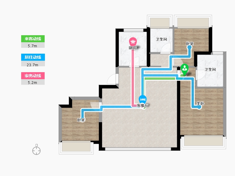 江苏省-苏州市-中建虹溪璟庭-84.00-户型库-动静线