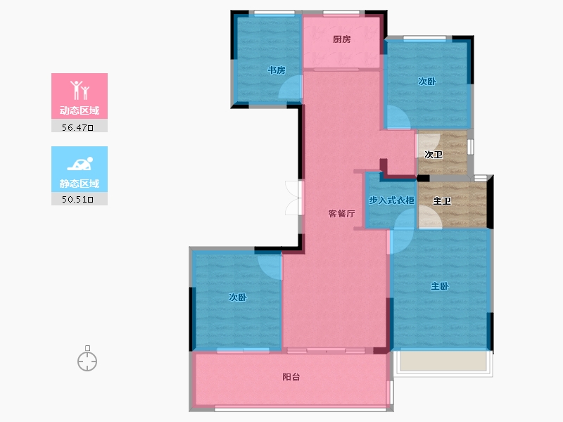 浙江省-嘉兴市-铂樾怡庭-104.00-户型库-动静分区