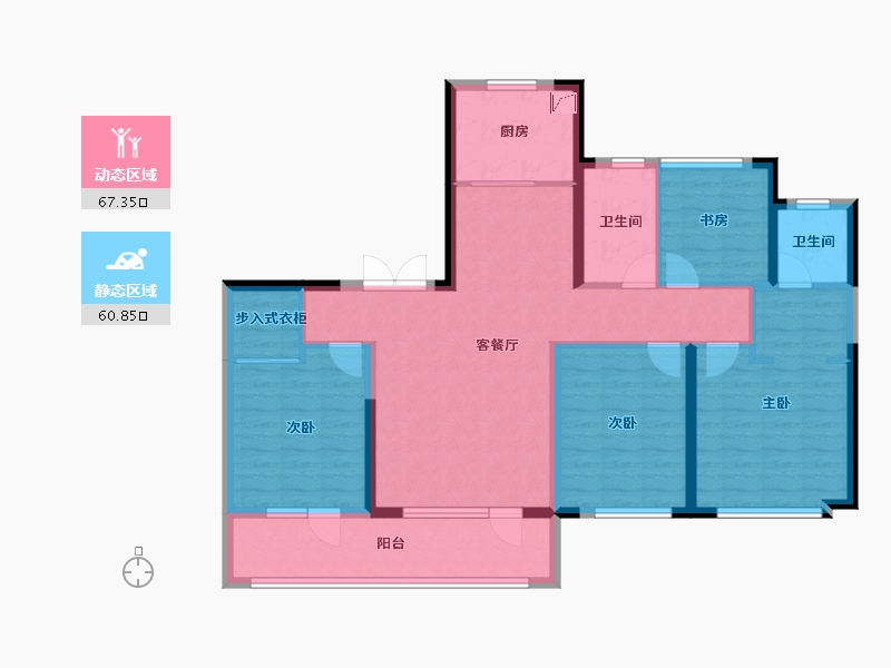 江苏省-南京市-金基望樾府-114.40-户型库-动静分区