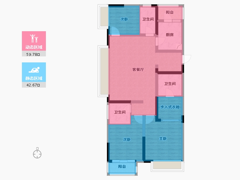 贵州省-贵阳市-耀晟一期-100.00-户型库-动静分区