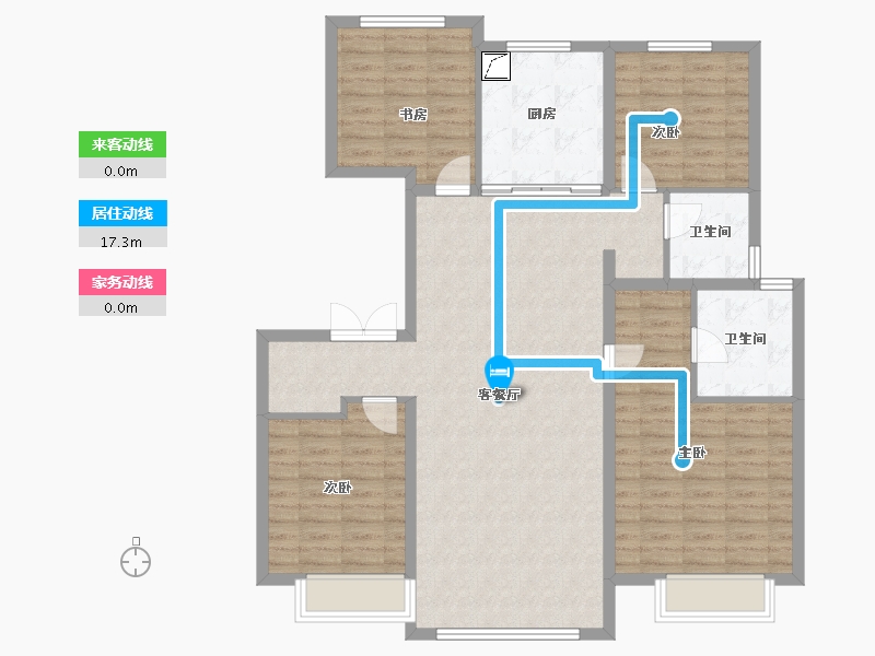 河北省-唐山市-万科公园大道-118.71-户型库-动静线