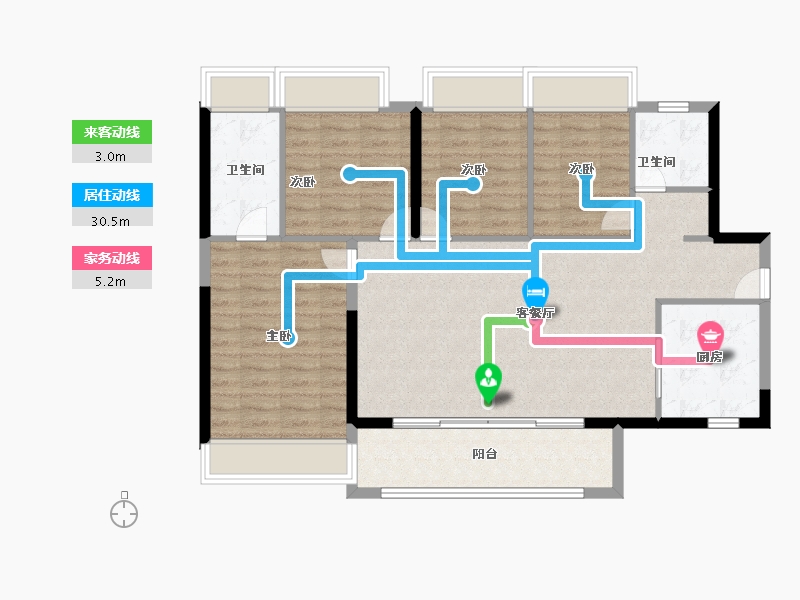 广东省-深圳市-润峯云上府-104.00-户型库-动静线