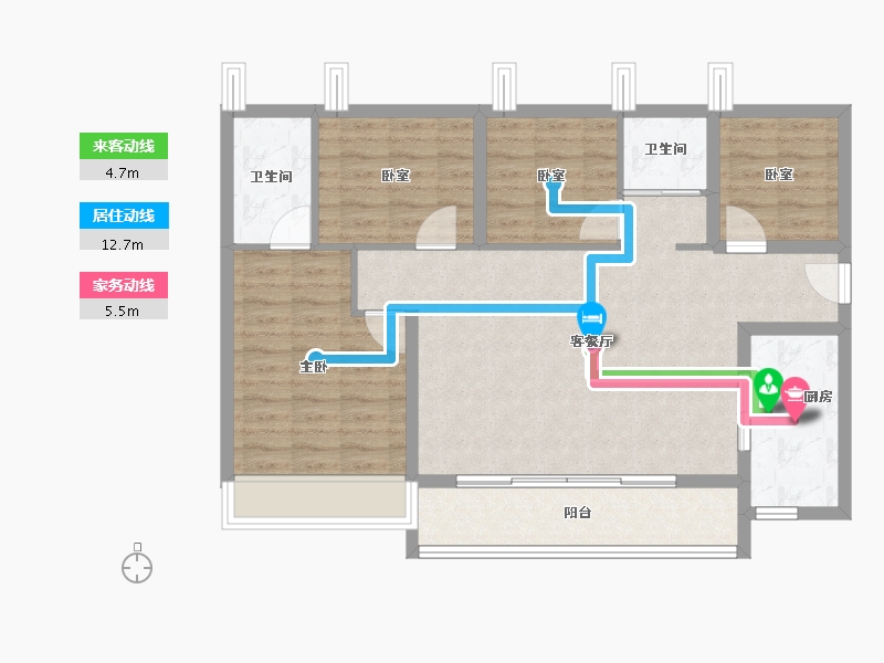 广东省-深圳市-宏发悦云花园-92.00-户型库-动静线