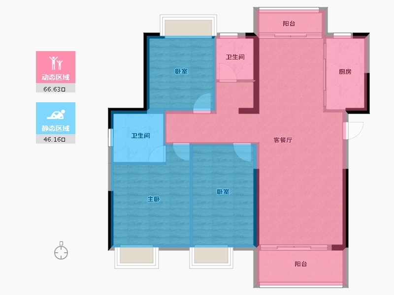 湖北省-武汉市-江印-102.43-户型库-动静分区