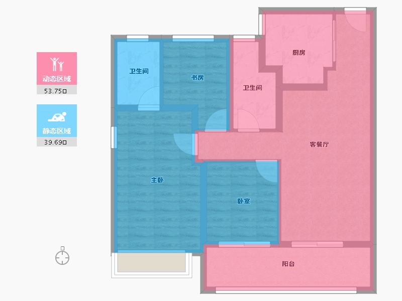 江苏省-苏州市-保利和光山语-83.20-户型库-动静分区