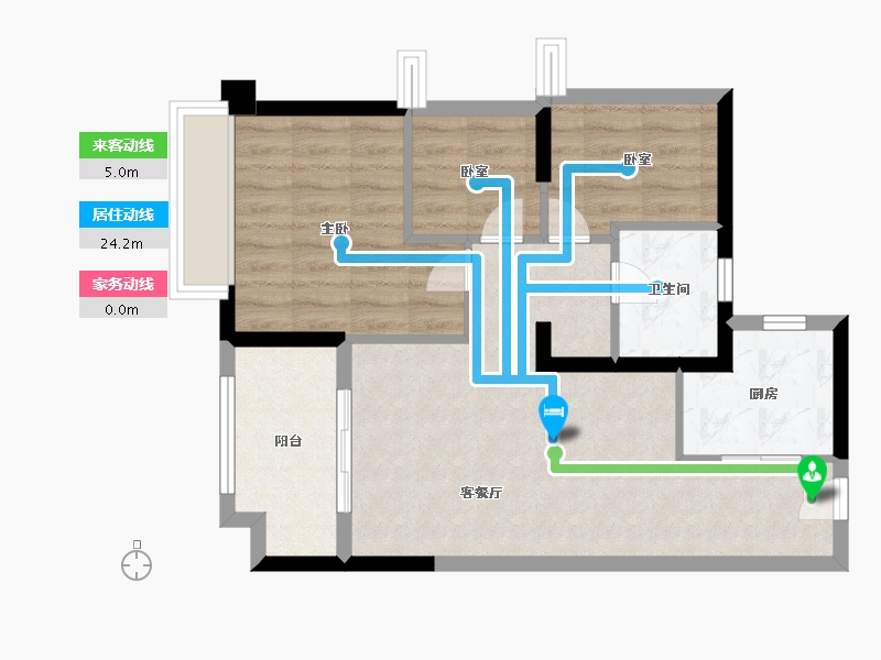 广东省-深圳市-宏发悦云花园-62.40-户型库-动静线