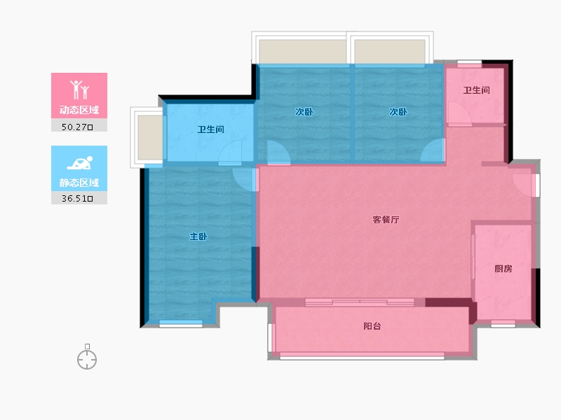 广东省-深圳市-润峯云上府-78.40-户型库-动静分区