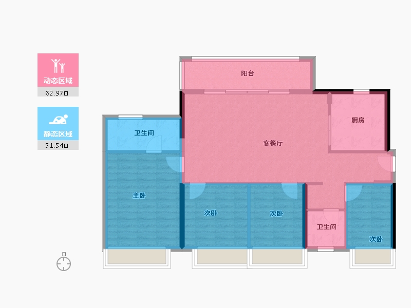 广东省-深圳市-润峯云上府-103.99-户型库-动静分区